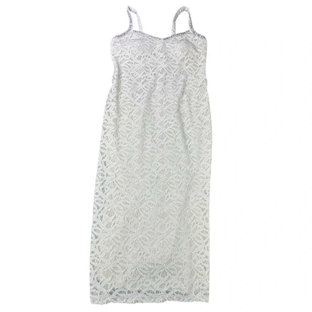 Speechless‎ Maxi Dress Womens 15 Ivory Lace Spaghetti Strap Formal Evening